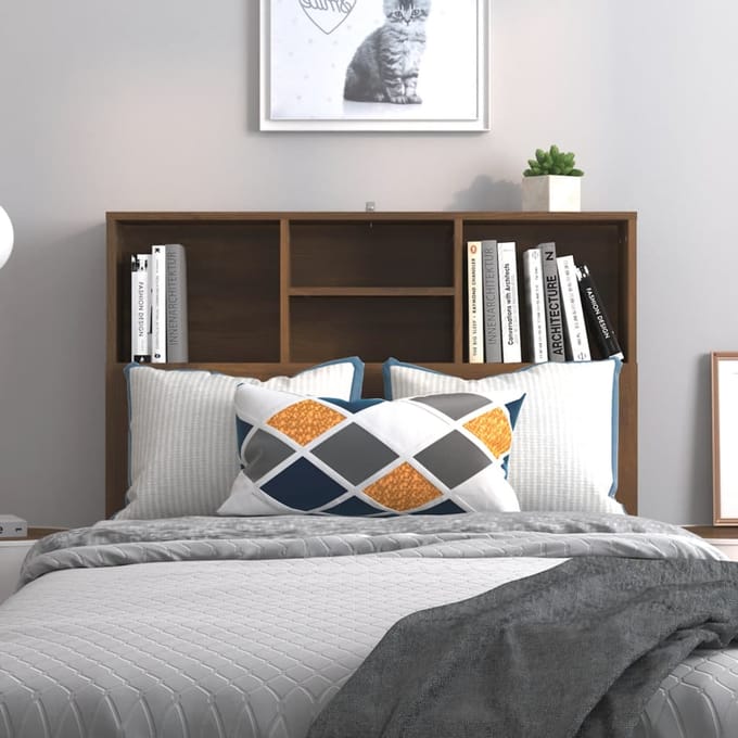 vidaXL - Hoofdbordkast - 100x19x103,5 - cm - bruin - eikenkleur