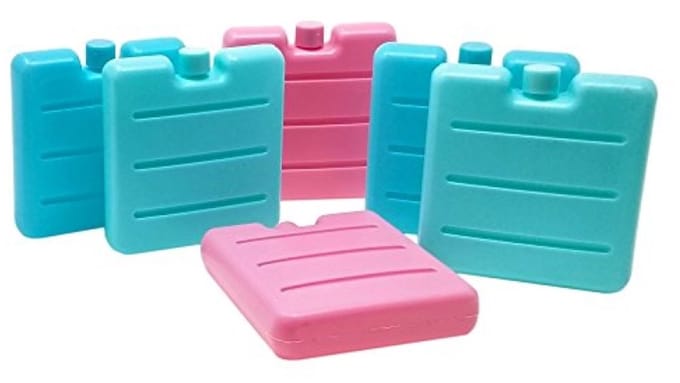 Set van 6 compacte koelelementen voor koeltassen en lunchboxen