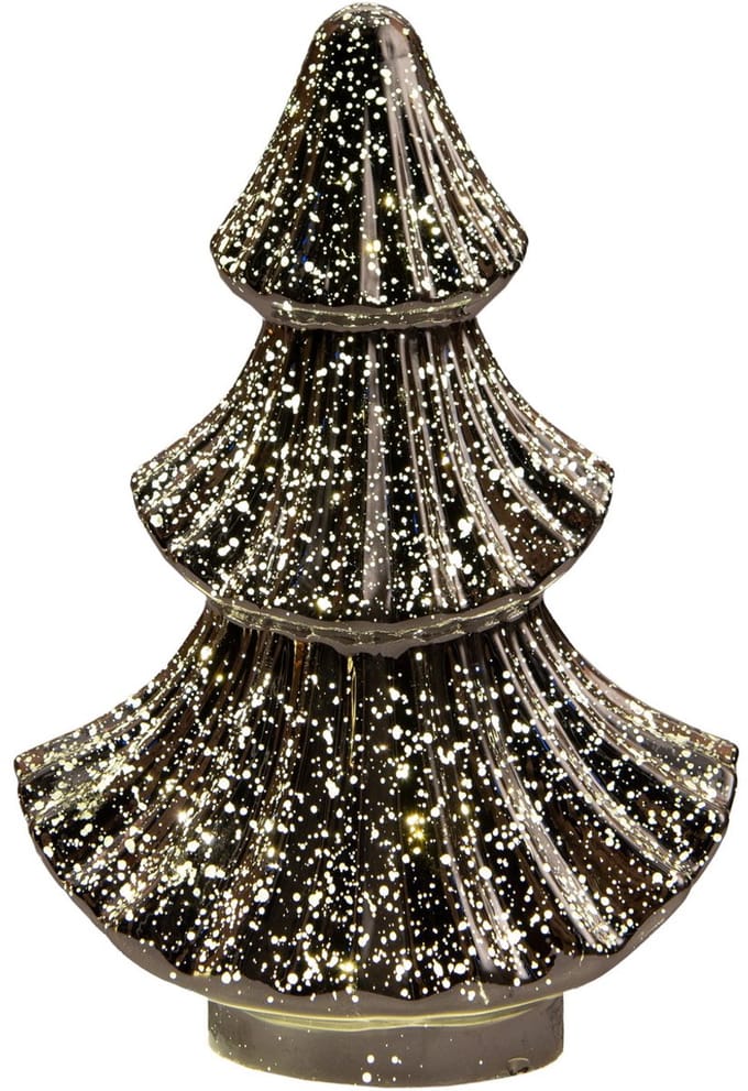 Annas collection - Boompje glas LED 15,5x9,5 cm antraciet