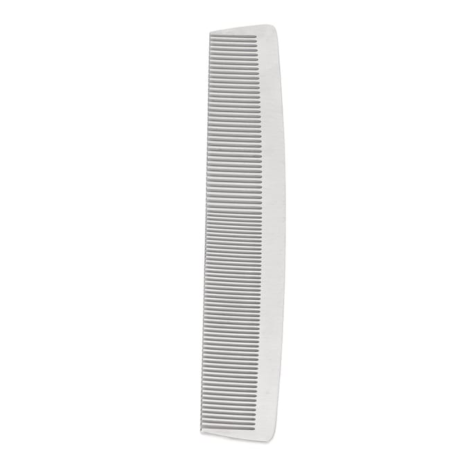 Peignes de coiffure professionnels en acier inoxydable à dents fines pour salon de coiffure white
