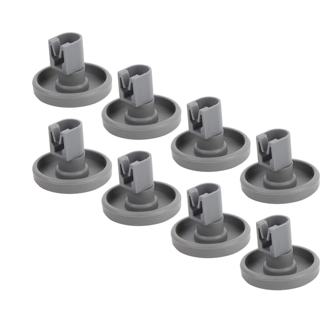 8 PCS Roue de Panier Lave-vaisselle ABS Haute Résistance Remplacement Roue Panier à Vaisselle Inférieur Lave-vaisselle gray