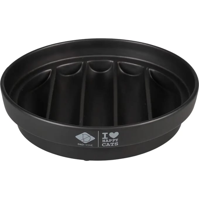 D&D Home - Sue - Slow Feeder - Voerbak Kat - Met Bolletjes - 20x20x4,5cm Wit
