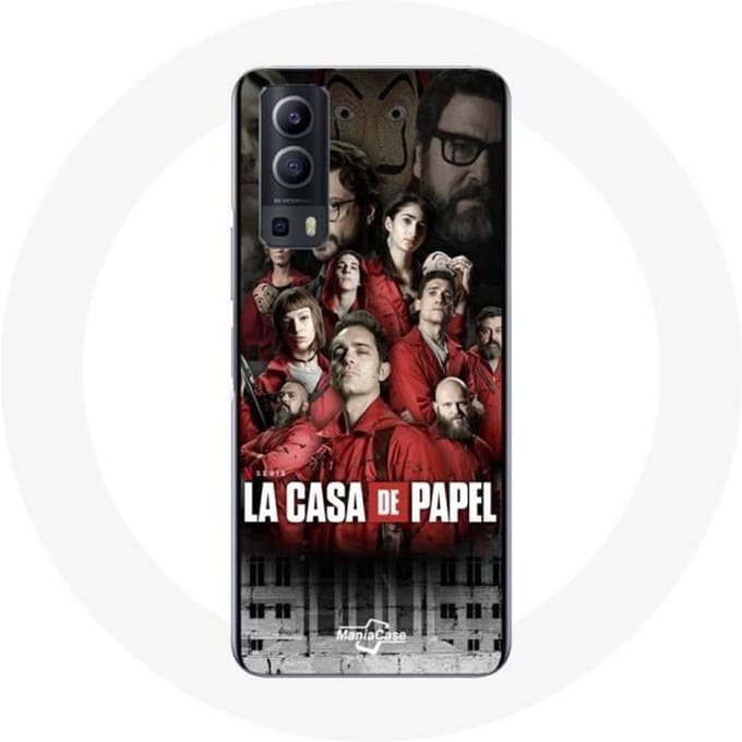 Coque Vivo Y72 La casa de papel toont karakters