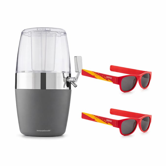 Pack distributeur de boissons - INNOVAGOODS - Freer - 4 L - Robinet anti-goutte - 2 lunettes polarisées UV400 gris