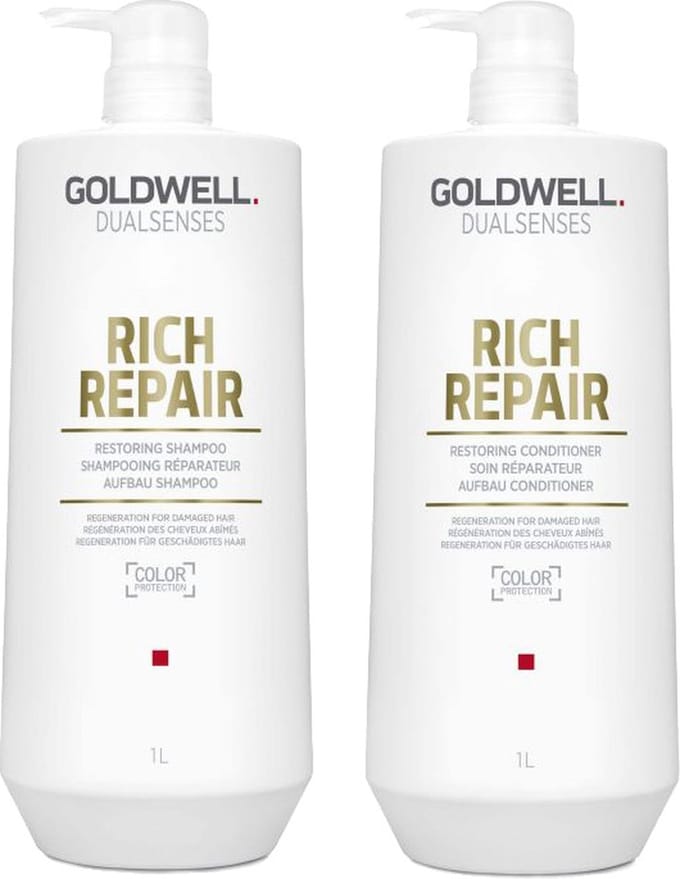 Goldwell DS Rich Repair Restoring Shampoo + Conditioner 1000ml
