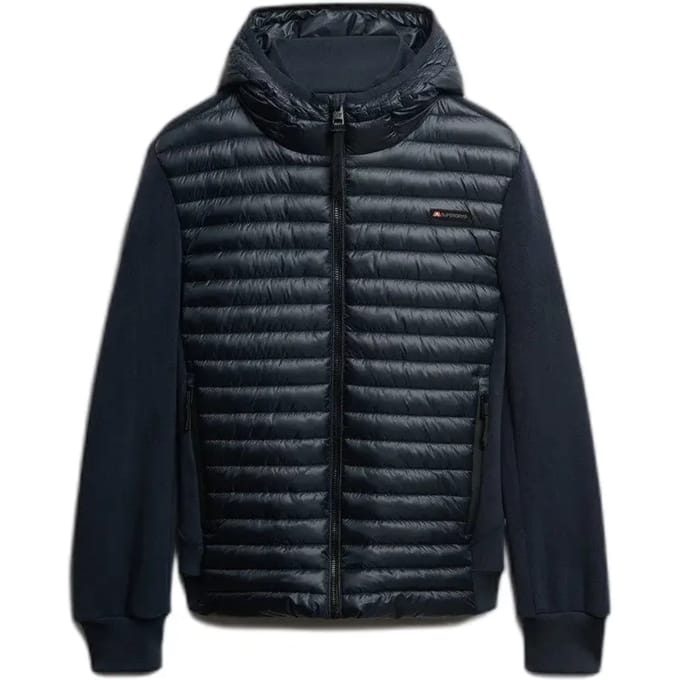 Superdry - Storm Hybrid fleecejack met capuchon - Heren - Gewatteerde jassen