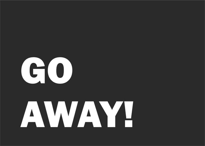 Deurmat Go away - Zwart - 60 x 40 cm - Deurmat Binnen - Droogloopmat - Deurmat met Tekst - Schoonloopmat - Grappige Deurmat