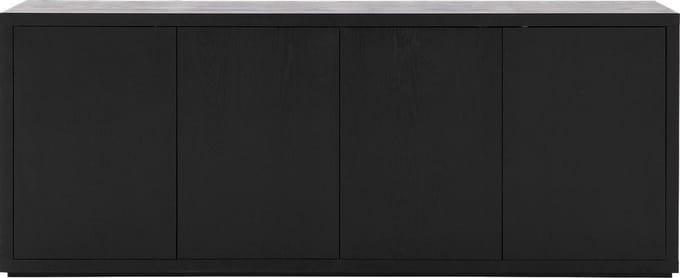 Goossens Dressoir Barcelona, 4 Deuren - Hout Zwart