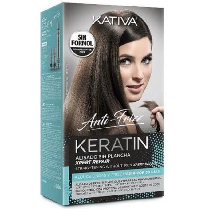 Haarbehandeling - Kativa - Keratine Gladmakend - Anti-kroes - 3 stuks - Alle haartypes