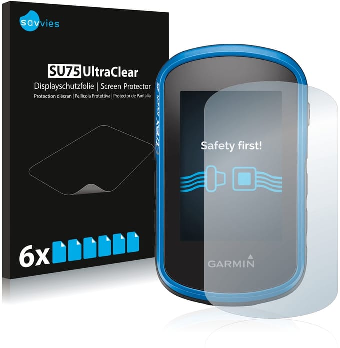 Savvies - Screenprotector voor Garmin eTrex Touch 25 - Folie Beschermfolie transparant 6 Stuks
