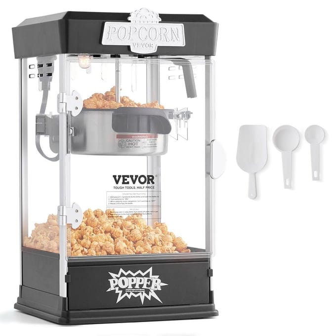 Machine à Popcorn Poppeur Popcorn Maker de Table 480W 4 oz Noir