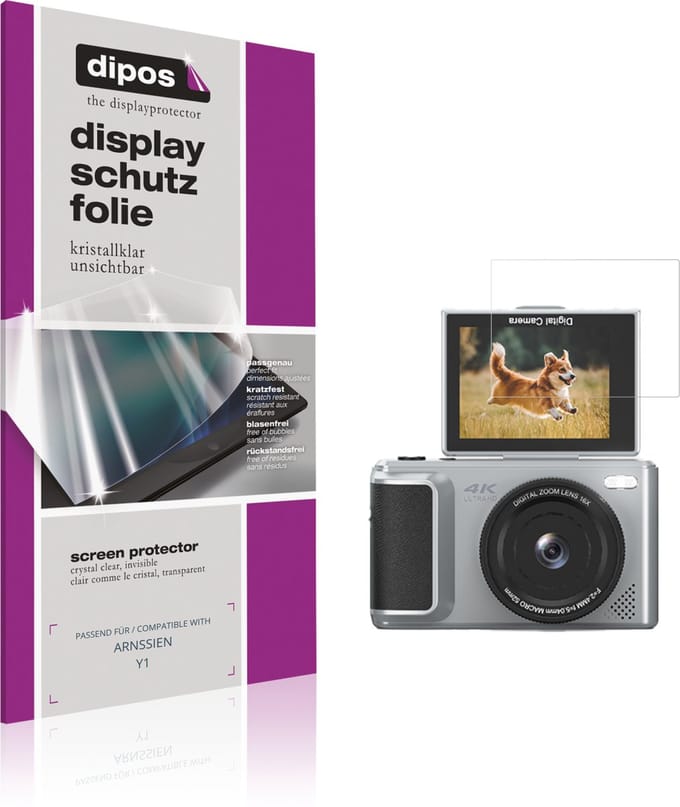 dipos – 4x Beschermfolie geschikt voor ARNSSIEN Y1 | Krasbestendige & heldere Screenprotector Ultra-Thin