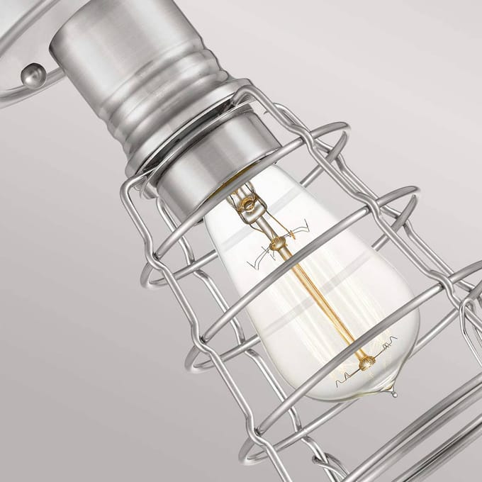 Quoizel LED Plafondlamp Mixon | 1X E27 Max 60W | Dimbaar | Brushed Nickel