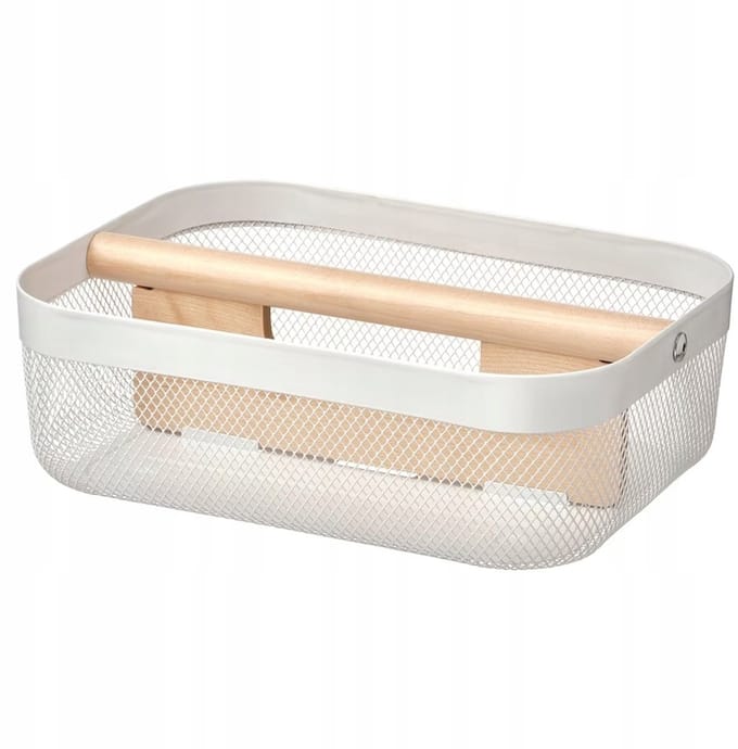 Merkloos opbergmand met vakverdeling, 33x24x11 cm