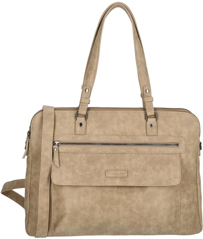 Enrico Benetti Nouméa Schoudertas / Laptoptas 15" - Middentaupe