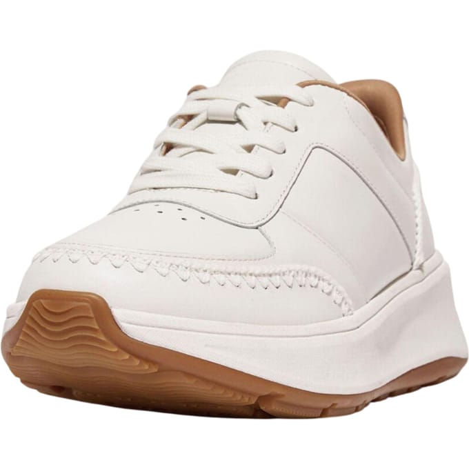 FitFlop Gehaakte leren platte sneakers voor dames (Wit)