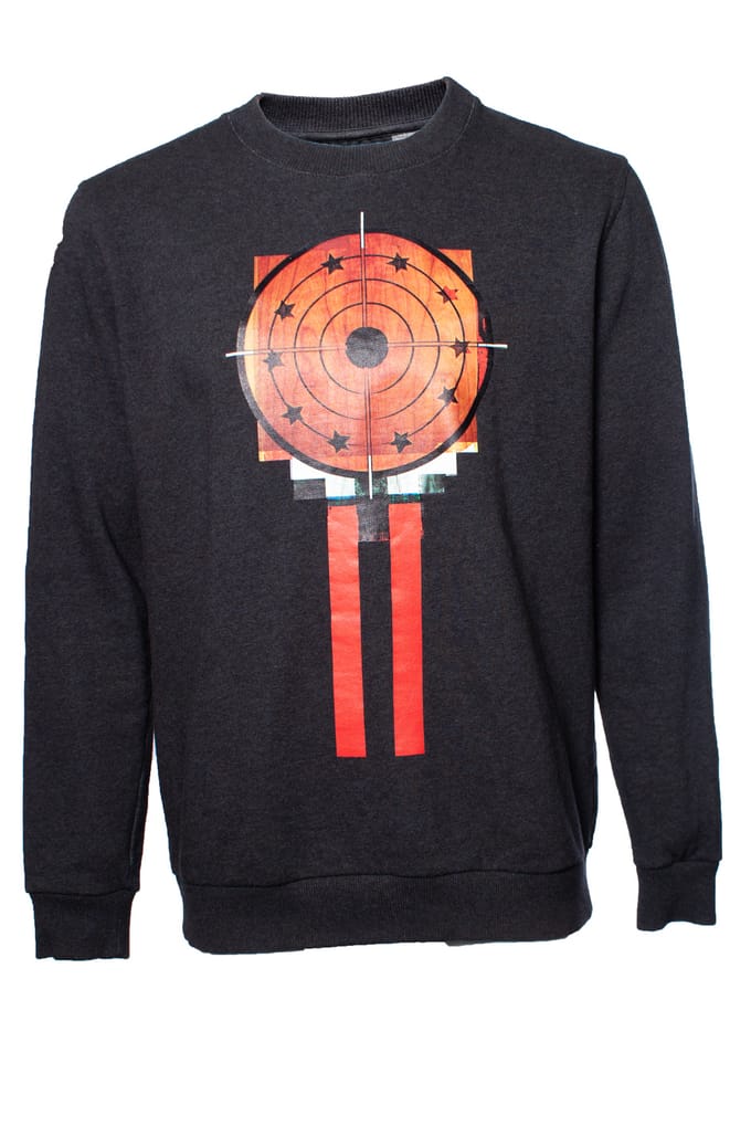 Givenchy, Grijze crewneck trui met print
