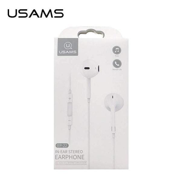 USAMS EP-22 Serie - Stereo Koptelefoon - 3,5mm Jack - Wit