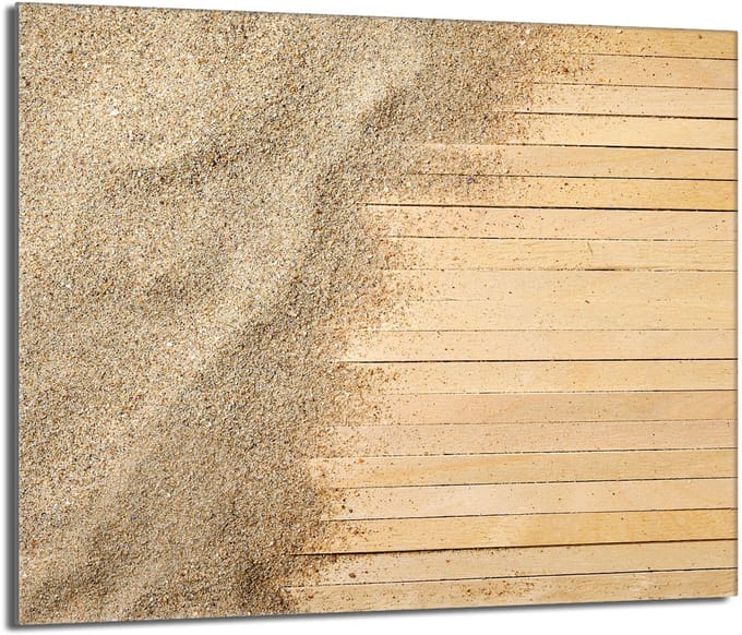 TMK ArtDeko - Glas Snijplank - 60x52 cm - Piaskleurig - Hittebestendig
