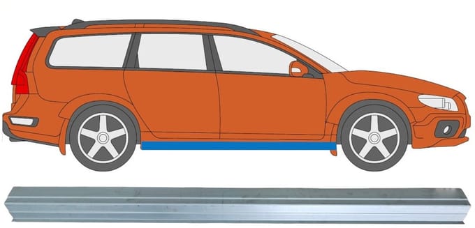 Reparatie dorpel voor Volvo XC70 2007-2016 / Links = Rechts (symmetrisch)