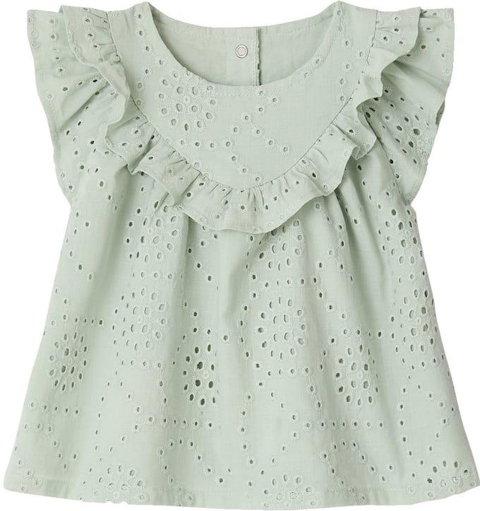 Vertbaudet Blouse voor babymeisjes met Engels borduurwerk