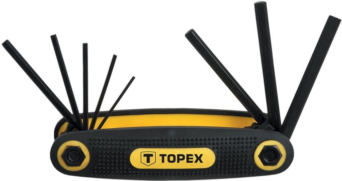 TOPEX - Inbussleutel Set - 1.5-6 mm - 8 Stuks - Antislip Handvat