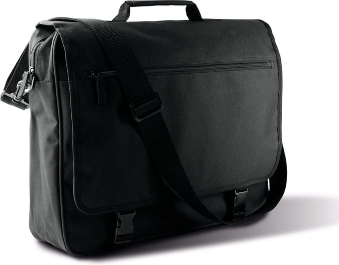Kimood Documenten tas - zwart - 14 liter - 41 x 10 x 34 cm - schoudertas