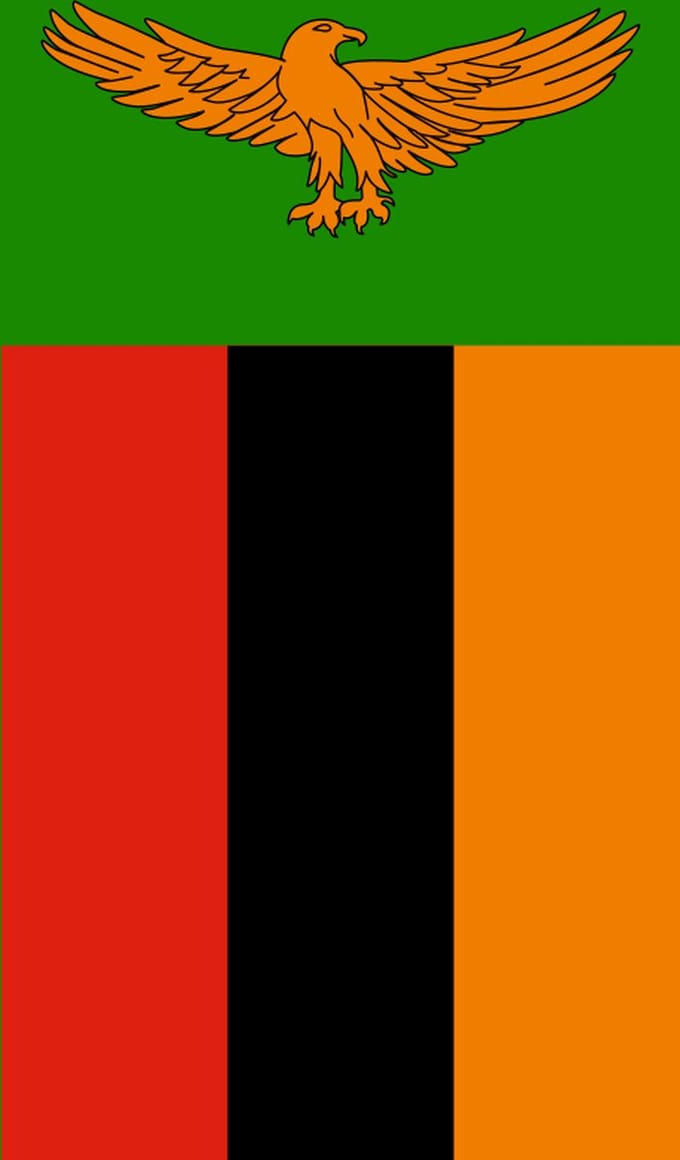 Vlag Zambia 70x100cm
