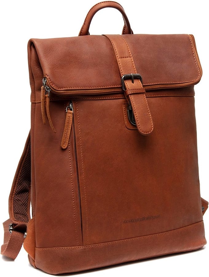 Chesterfield Larsson Waxed Pull Up Laptoprugzak - 15 inch - Cognac