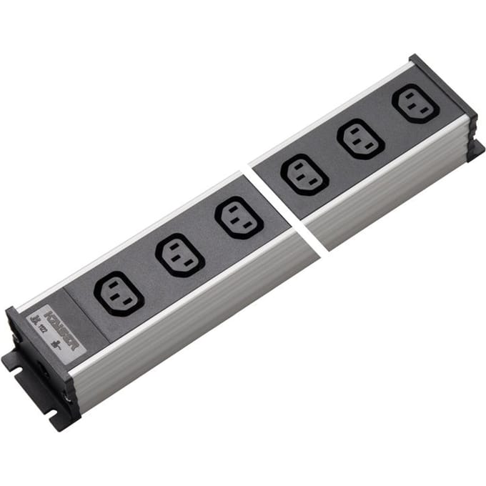 Martin Kaiser Power Strip 6-Weg IEC Stekkerdoos C13 70 Graden 10Amp - 1122/6l-sw [10 Stuks]