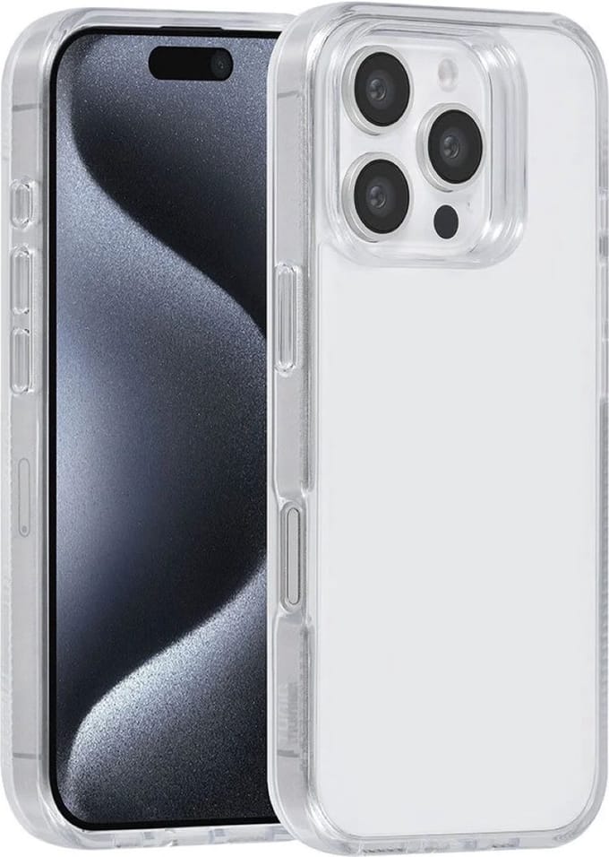 Multimedia & Accessoires TPU Back Cover Case Hoesje geschikt voor Apple iPhone 16 Pro – Wit Randen – TPU – Siliconen - Zachte Plastic – Soft Case