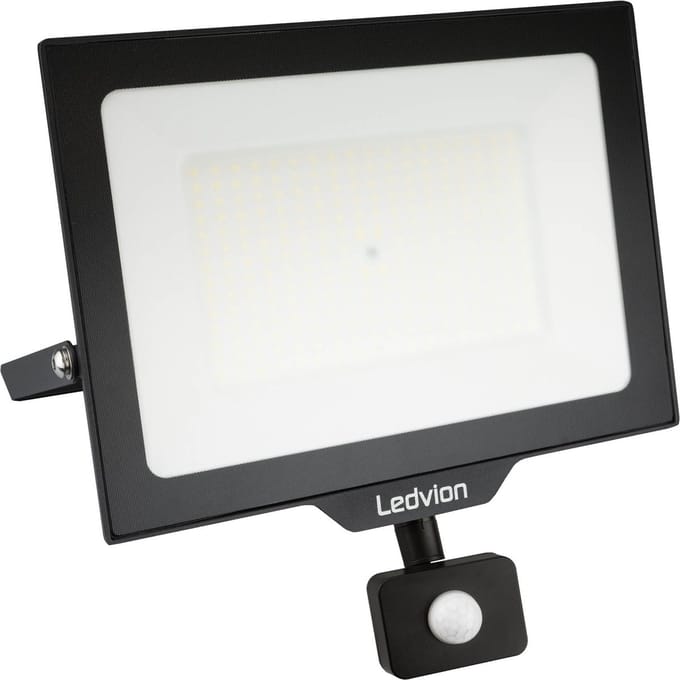 Ledvion - LED Breedstraler met Bewegingssensor - 150W - 6500K - 18000L - IP44