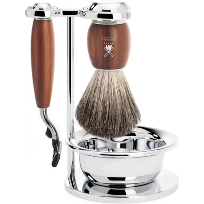 Kit de rasage Mühle Vivo Mach3® Pur Prunier (x4)