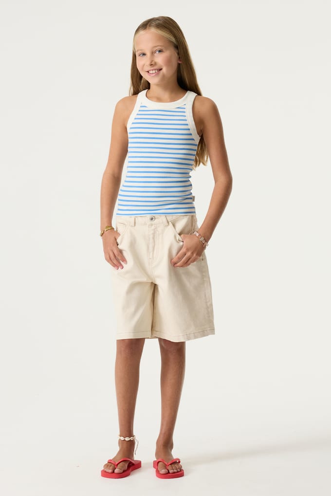 GARCIA Meisjes Effen Shorts Wit