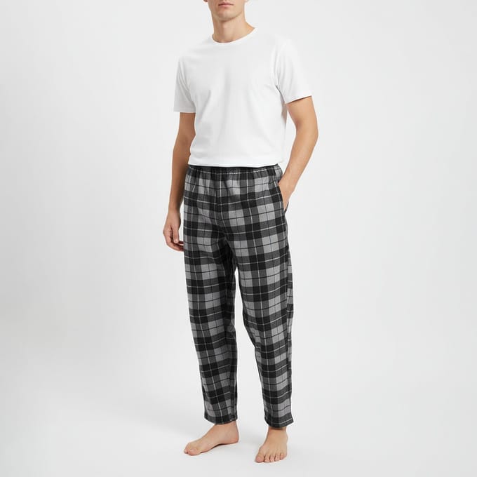 GIANVAGLIA® Basic Heren Pyjamabroek 752 - Maat - M - Zwart