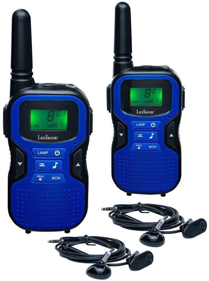 oplaadbare walkie-talkies met 5km bereik, oortjes en zaklamp