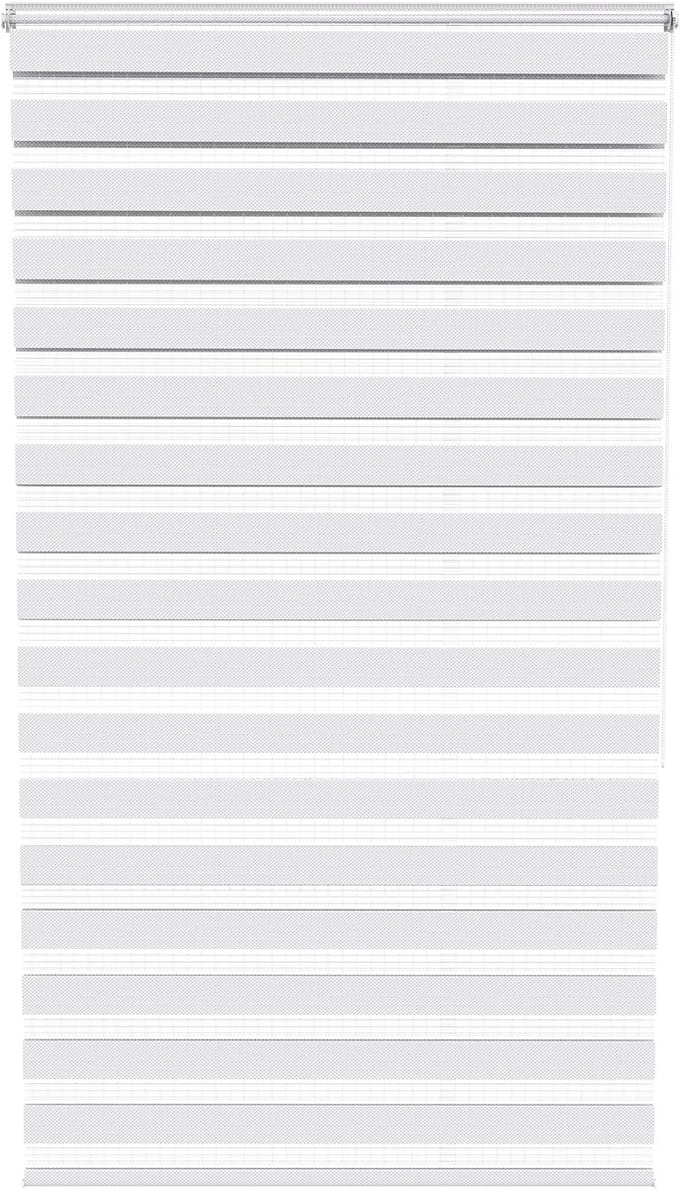 ACXIN Zebra Rollo Klemmfix - Zonder Boren - Lichtdoorlatend en Verduisterend - 120x220cm Wit