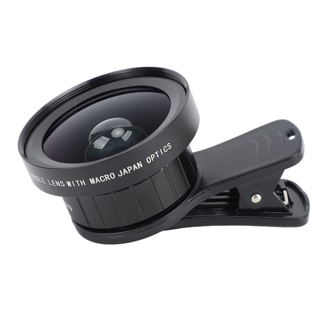 2 in 1 Telefoon Camera Lens Kit 0.45X Groothoek 12.5X Macro Universele Clip-on Mobiele Telefoon Lens voor gray
