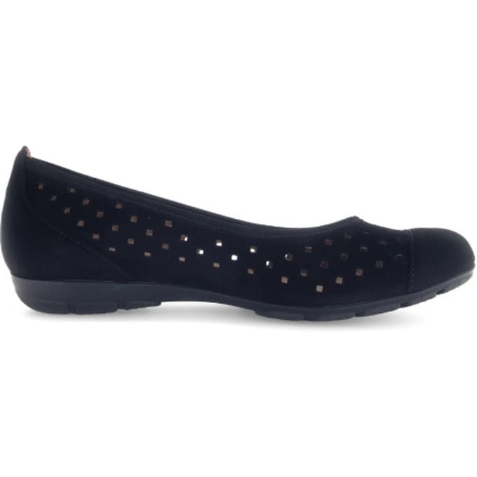 Gabor 64.169.17 - dames ballerina - Zwart - maat 37 (EU) 4 (UK)