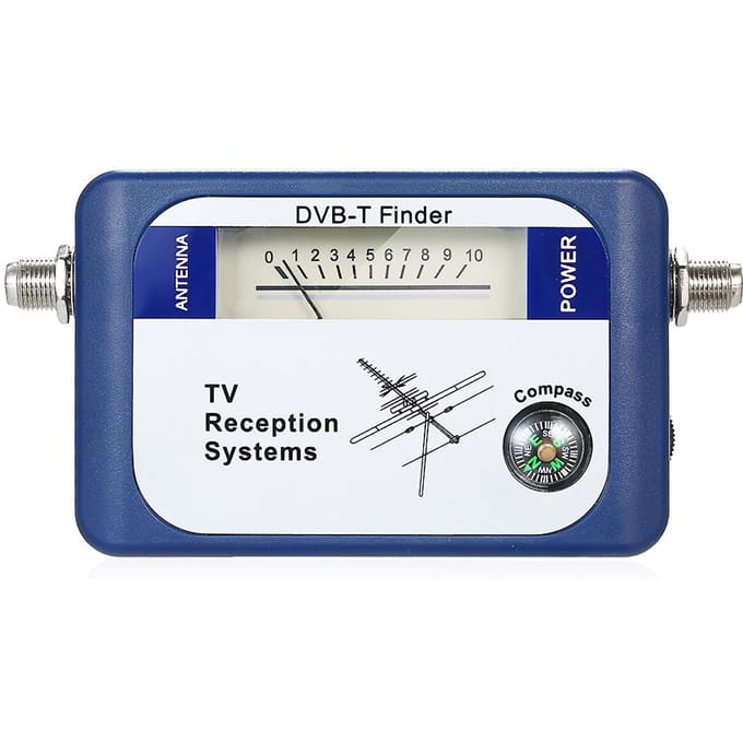 Digitale satellietsignaalzoeker Meterantenne met ontvangstsystemen donkerblauwe kleur