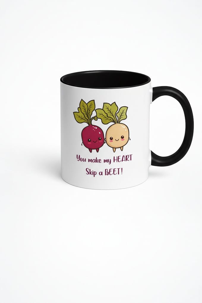 Mok 'You Make My HEART Skip a BEET!' - Grappige Bieten Pun Liefdes Mok