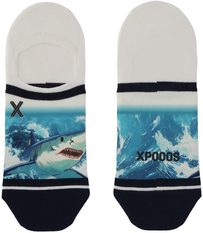 XPOOOS - Shark Heren Footies - 1-Pack - Maat 39/42