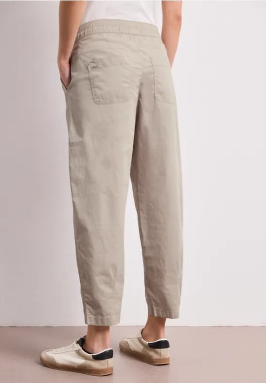 Barrel Leg broek in Papertouch-kwaliteit