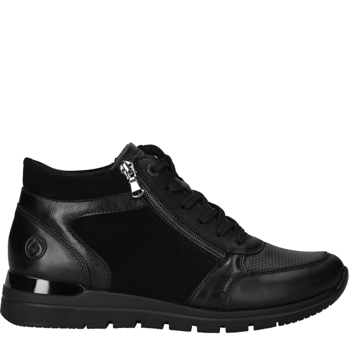 Remonte Dames Veterboot - R6776-02 Zwart - Maat 36