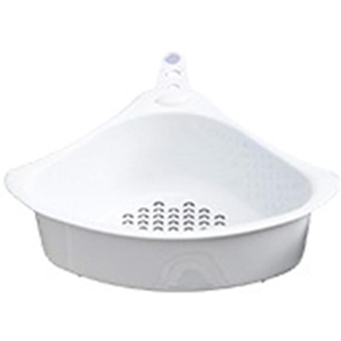 Panier d'Égouttage Triangulaire de Cuisine Stable Égouttage Facile Panier Passoire d'Angle pour Évier de Cuisine Jaune