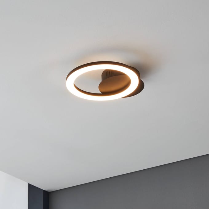 EGLO connect.z Parrapos-Z Smart Wandlamp - 24 cm - Zwart/Wit - Instelbaar wit licht - Dimbaar - Zigbee
