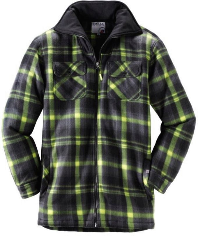 Terrax Thermohemd Zwart&Lime - L