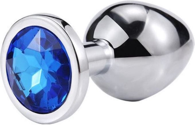 Jumada's - "Crystal Buttplug Bling Anal - Blauw-Zilver | 28 mm - Beginners analplug