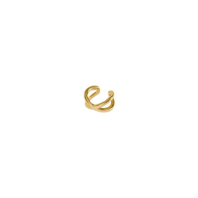 Jobo By JET - Ear Cuff in X vorm - Goudkleurig - 1 stuk - Dames sieraad