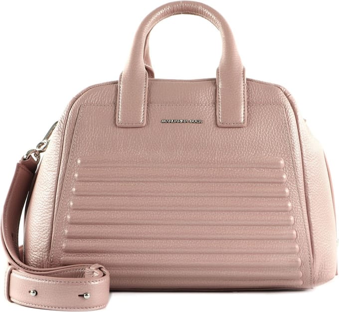 MANDARINA DUCK Leren Handtas Schoudertas I-Con Tote Rosewood Roze